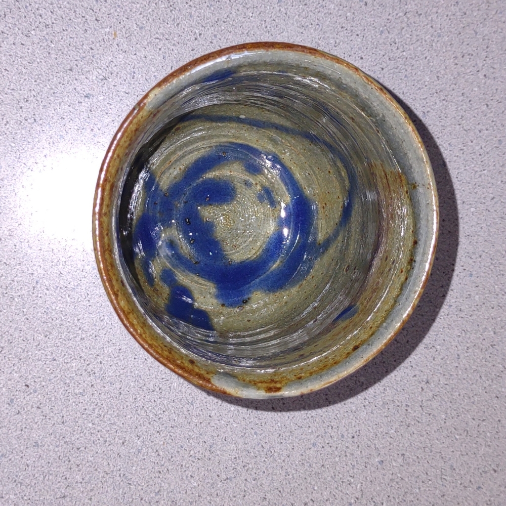 Firm Final price!*Pottery Cup with Wave Design(ME) - Picture 2 of 3